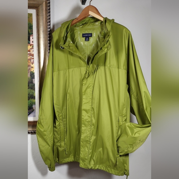 Land's End Rip-Stop Nylon Hooded Windbreaker Jacket - Picture 5 of 11